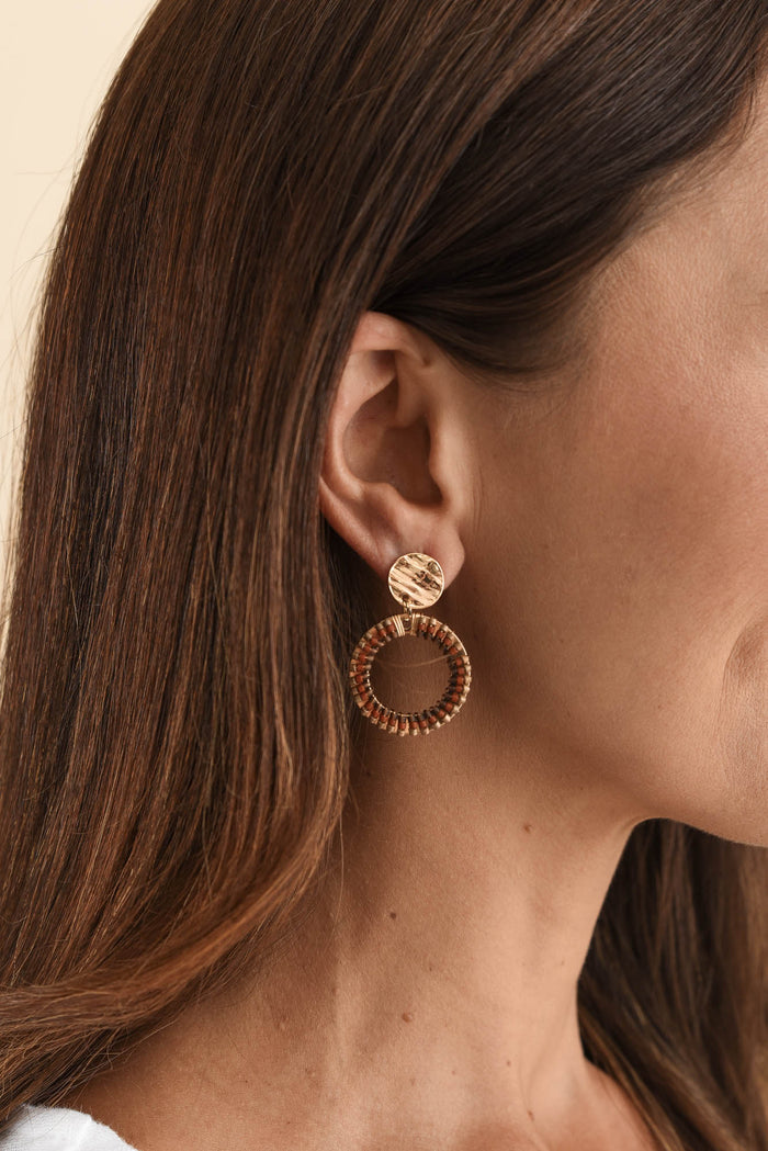 Belair Gold Beaded Drop Earrings