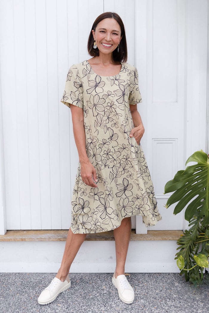 Bexley Sage Flower Pocket Dress,Lifestyle