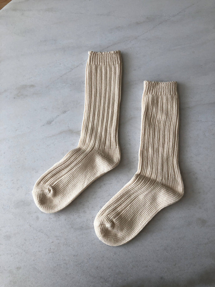 BILLY BAMBOO CHUNKY RIBBED COTTON HIGH SOCKS