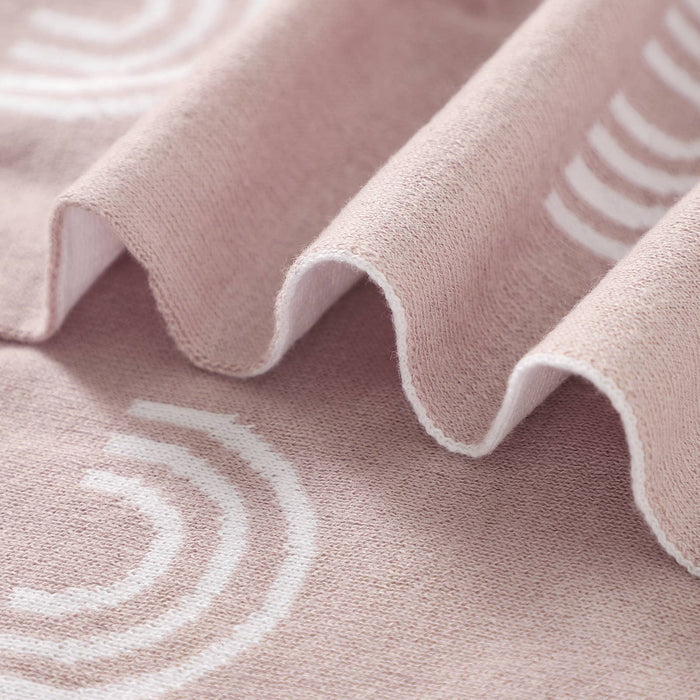 Bleu La La 100% Luxury Cotton Swaddle Receiving Baby Blanket - Rainbow