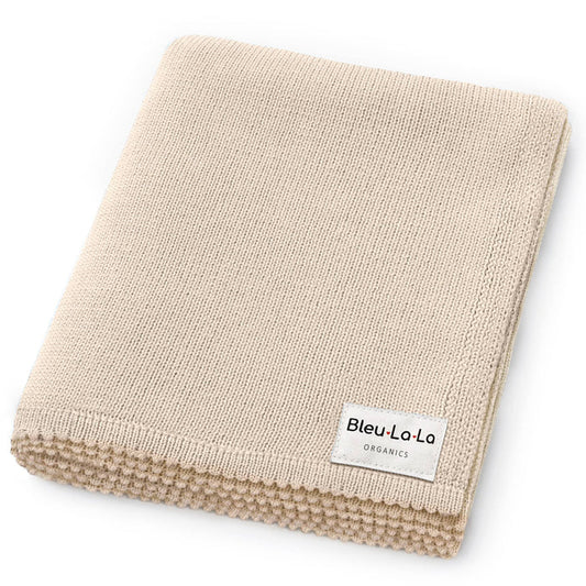 Bleu La La 100% Organic Luxe Baby Blanket