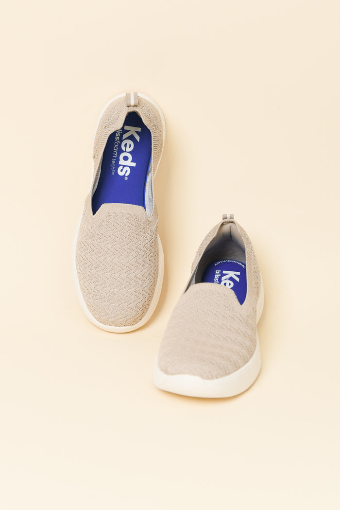 Bliss Walk Taupe Knit Loafer