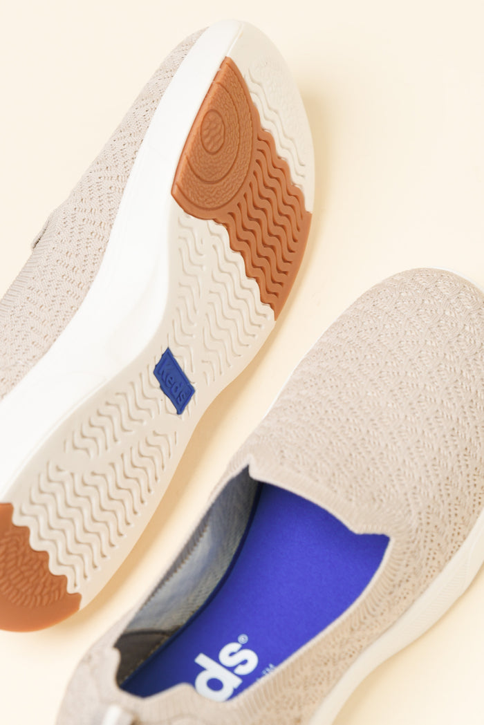 Bliss Walk Taupe Knit Loafer