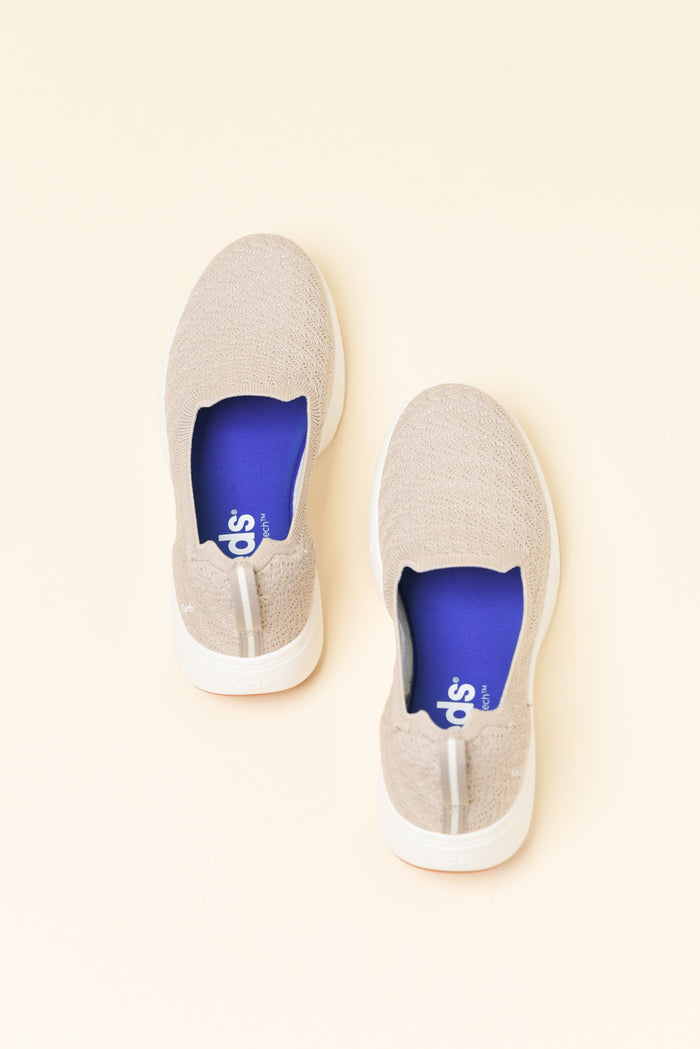 Bliss Walk Taupe Knit Loafer