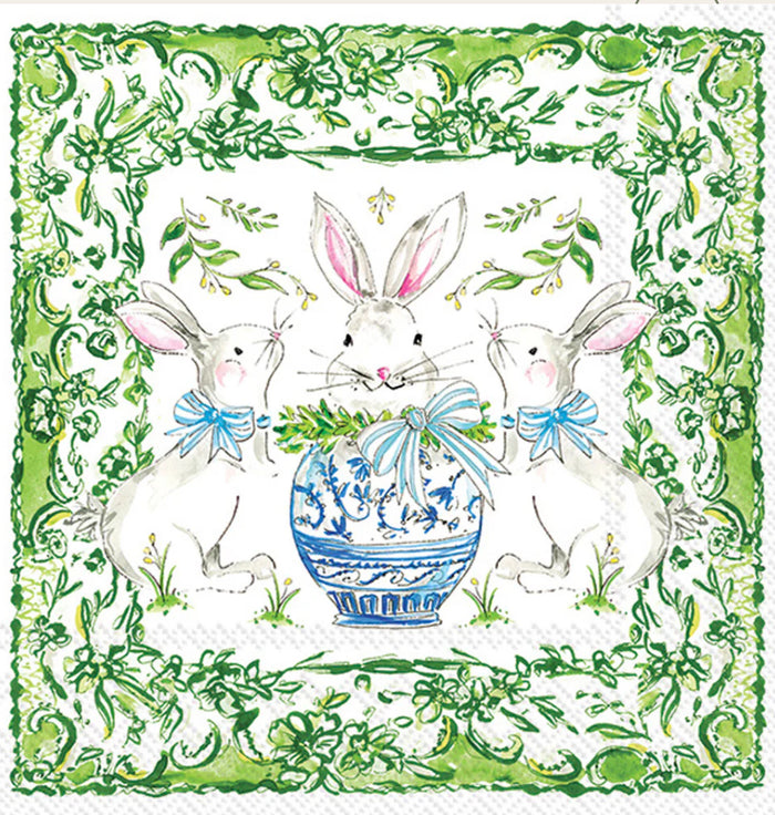 Boston International Paper Cocktail Napkin (20 Ct)-Easter Bunnies