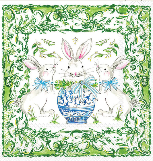 Boston International Paper Cocktail Napkin (20 Ct)-Easter Bunnies