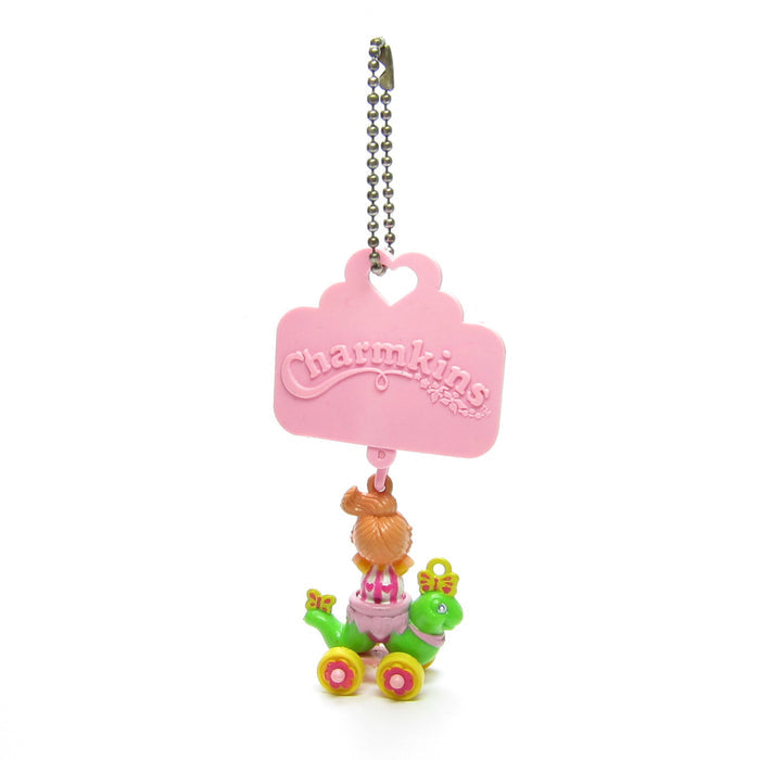 Charmkins Bouncing Bet and Half An Inchworm with keychain ID tag