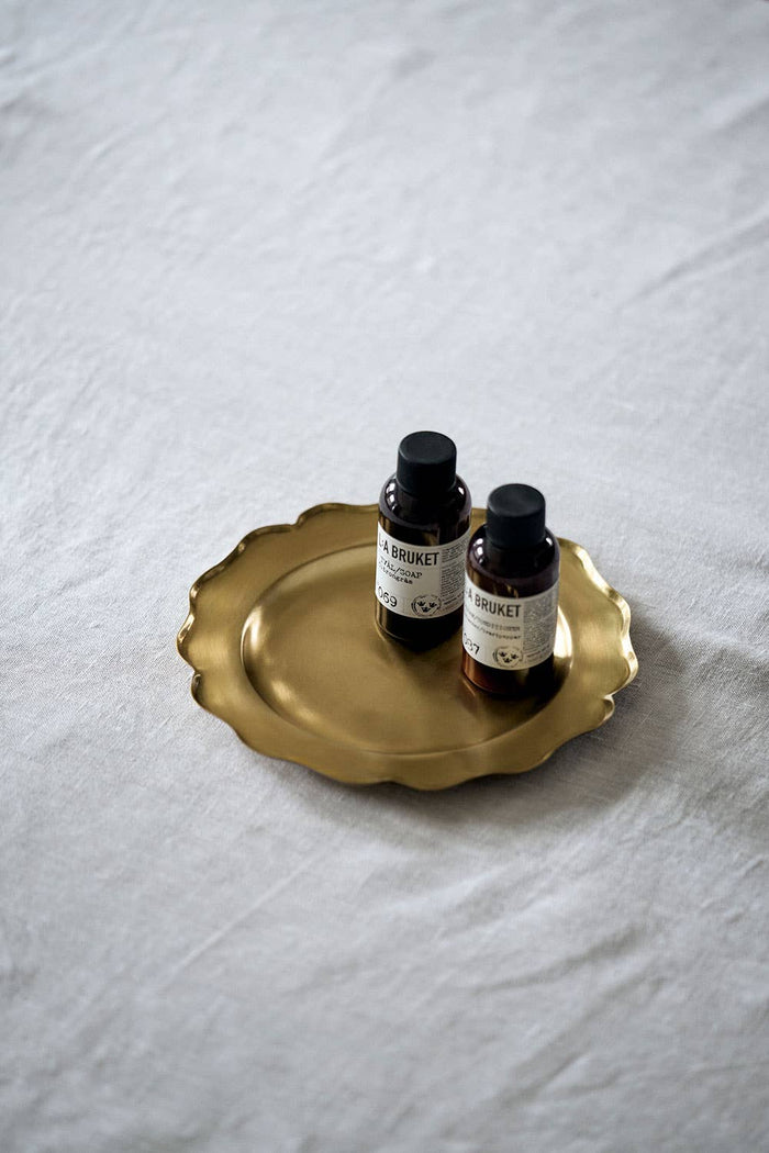 Brass Decorative Edge Tray (M)