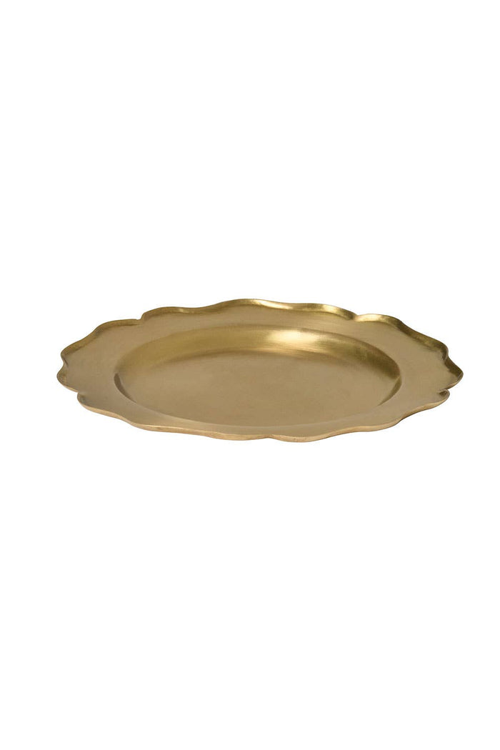 Brass Decorative Edge Tray (M)