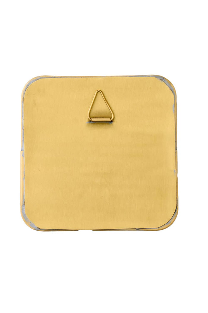 Brass Framed Mirror Square