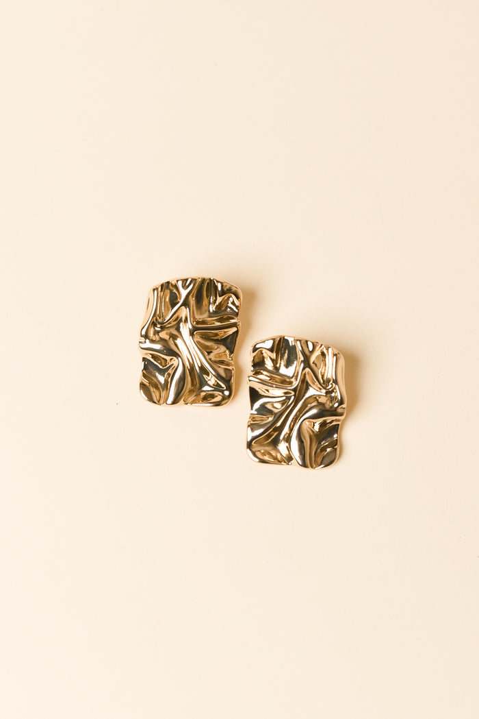 Bray Gold Square Earrings