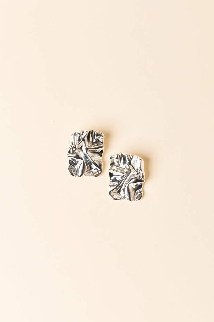 Bray Silver Square Earrings