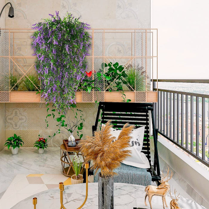 Bulk 2pcs Hanging Flower Lavender Garland Hanging Greenery Plants Ivy Vine Wholesale