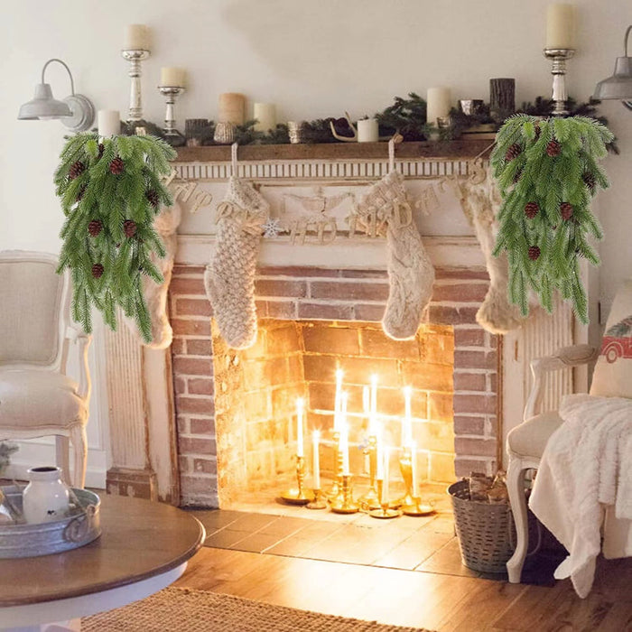 Bulk 2Pcs Pine Garland Christmas Crafts Hanging Plants Wholesale