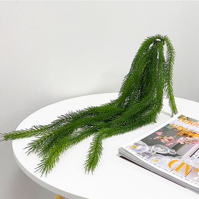 Bulk 35" Christmas Artificial Greenery Plants Cedar Real Touch Hanging Pine Leaves Artificial Wholesale