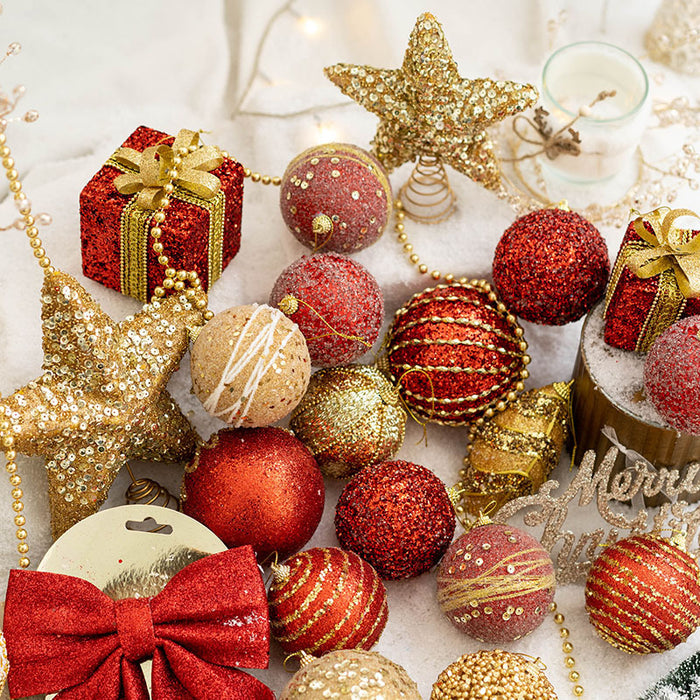 Bulk 8pcs Glitter Christmas Tree Ball Ornaments Holiday Hanging Balls Wholesale