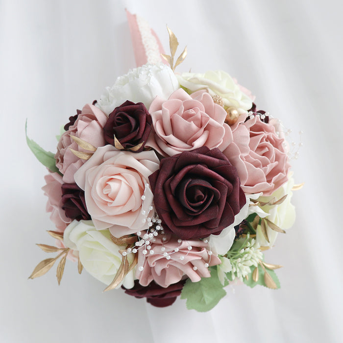 Bulk Wedding Spheres Rose Silk Flowers Kissing Flower Balls Hanging Centerpieces Wholesale