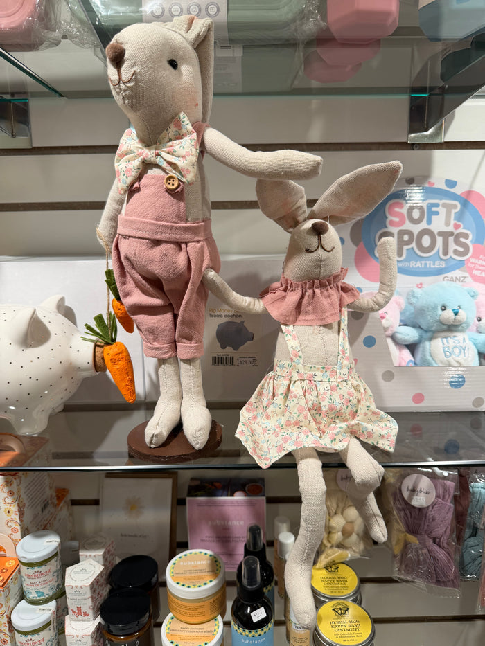 BUNNYS-SITTING GIRL & STANDING BOY