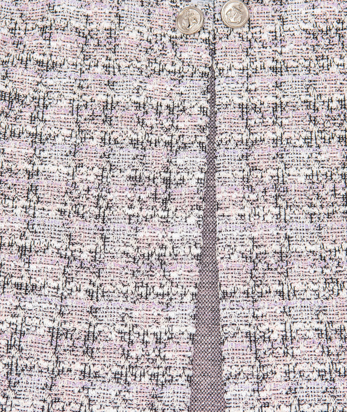 By Debra Girls Jackie Pink/White/Black Boucle Jacket Girls Special Tops By Debra