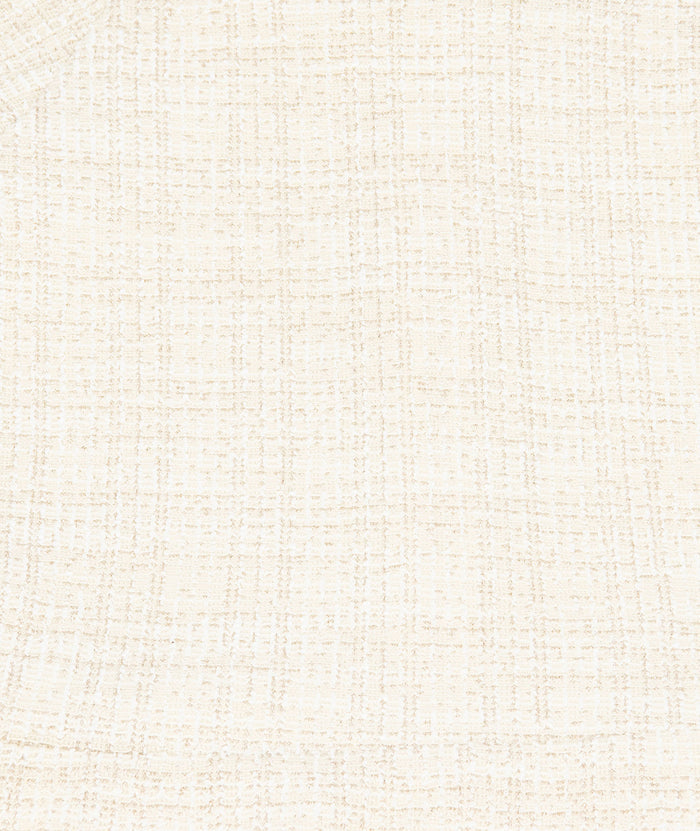 By Debra Girls Kate Ivory/Gold Boucle Slanted Ruffle Dress Girls Special Dresses By Debra