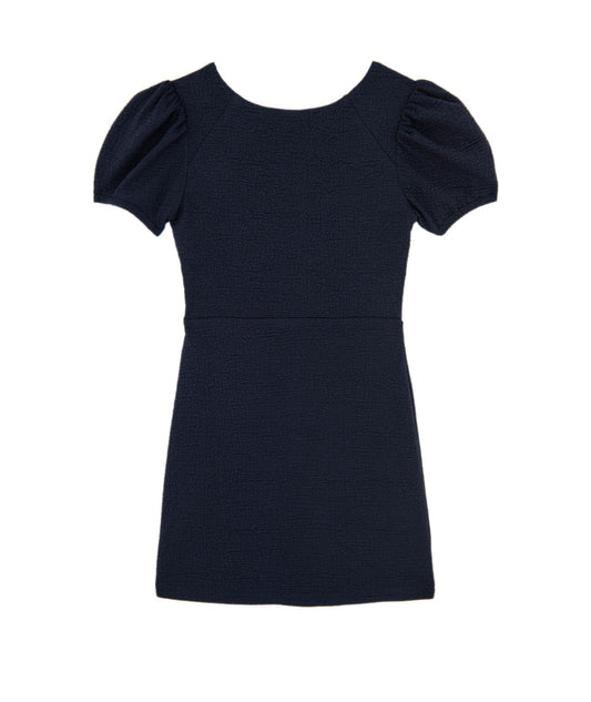 By Debra Girls Mia Navy Puff Sleeve Sheath Dress Girls Special Dresses By Debra Navy Y/XS (6X)