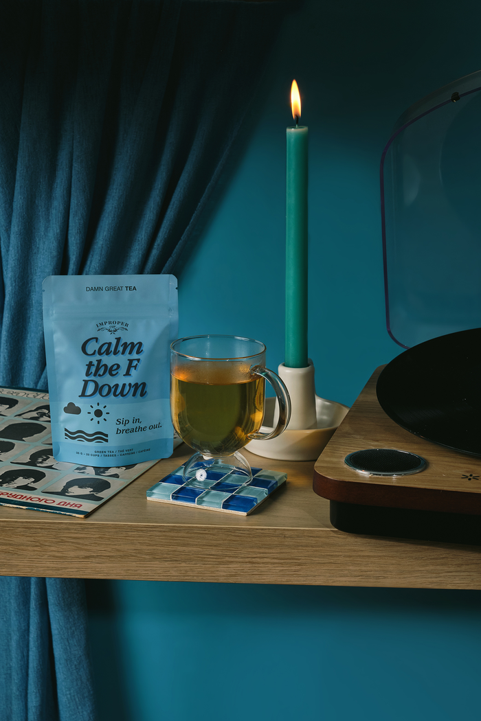 Calm the F Down Green tea, 20 Servings, Functional Tea Blend
