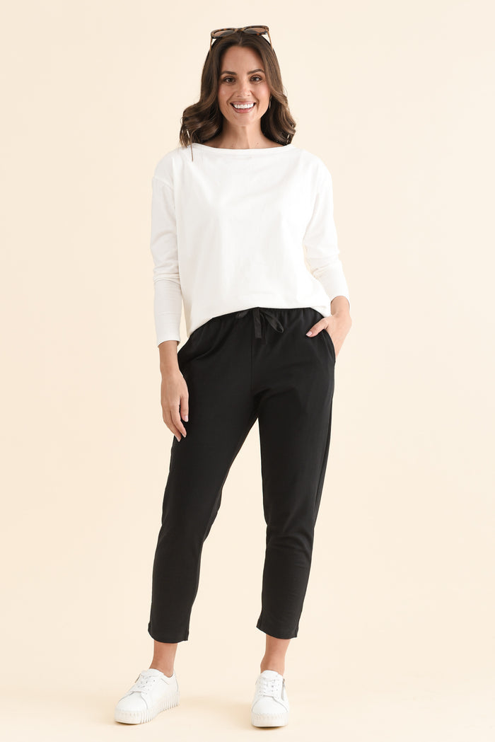 Calvin White Cotton Long Sleeve Tee