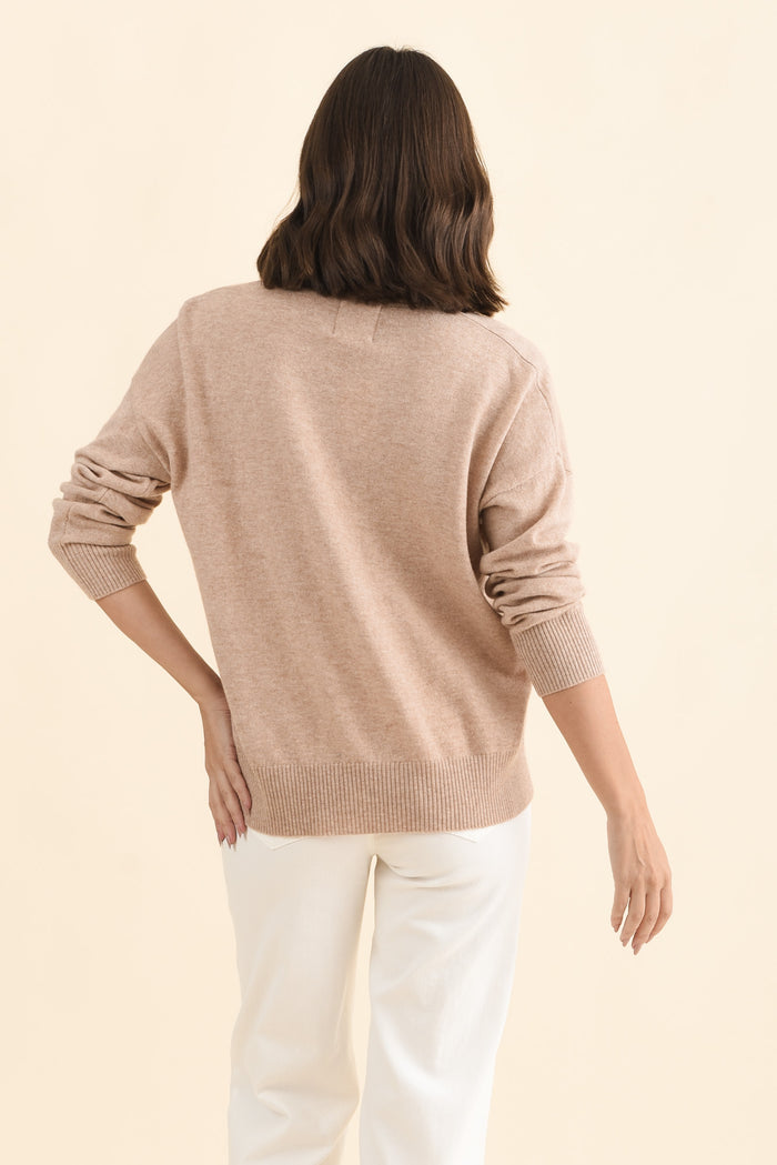 Camila Beige Wool Cashmere Jumper