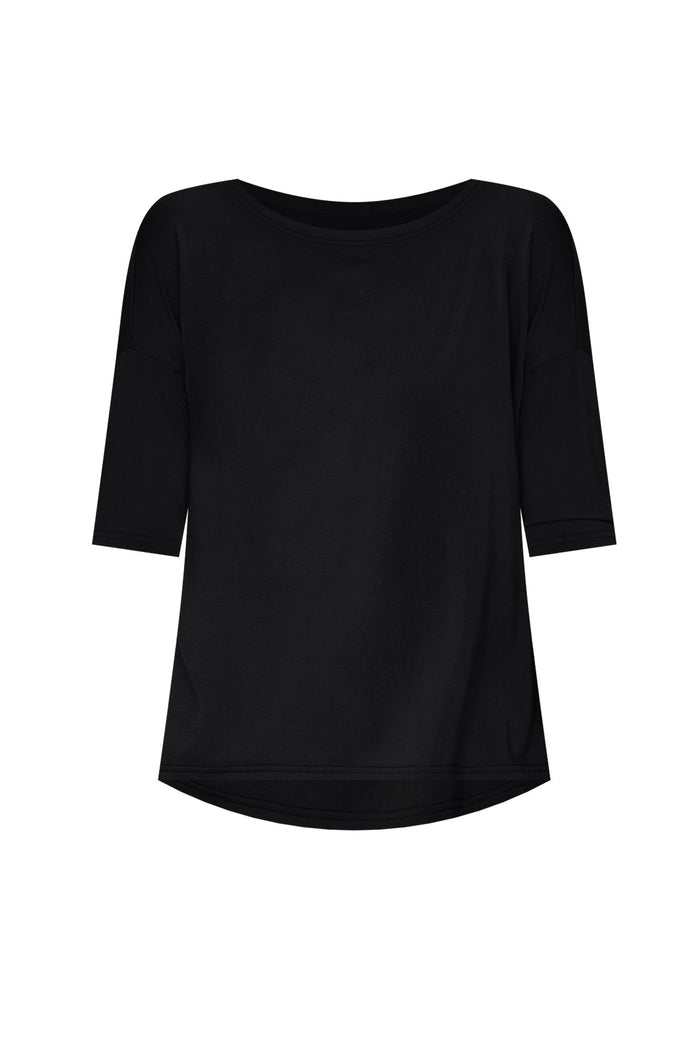Camila Black Bamboo Top,ghost-mani