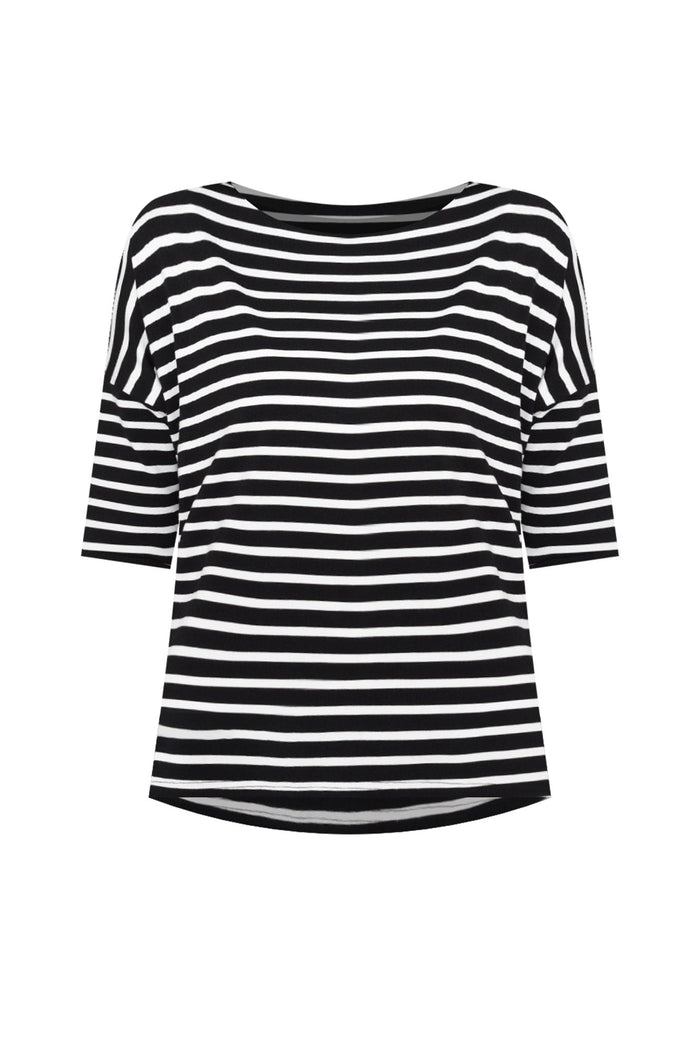 Camila Black Stripe Bamboo Top,ghost-mani