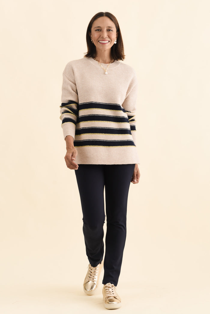 Camryn Cream Stripe Knit Jumper