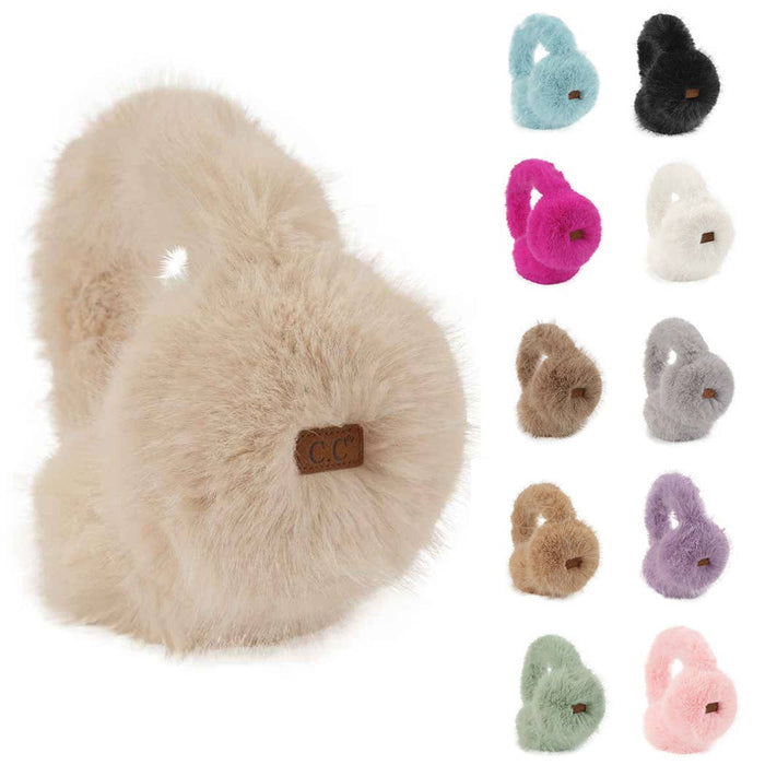 CC Solid Color Long Fur Winter Earmuff