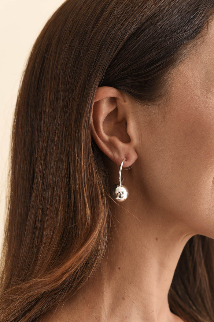 Chelsea Silver Ball Drop Earrings