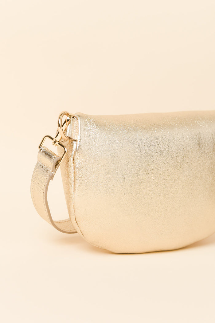 Christine Gold Metallic Leather Bumbag