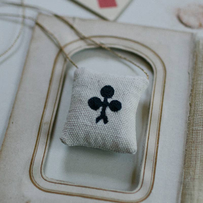 Club Necklace, Lavender Filled, Cotton