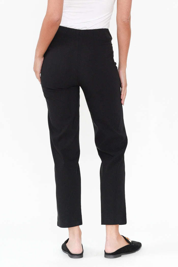 Cody Black Stretch Pants,Brunette model,alt text|model:MJ