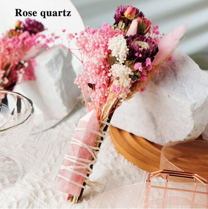 Crystolver Crystal Wand   Bouquet Flower