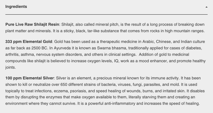 Cymbiotika Shilajit Black Gold - Mineral Resin 4