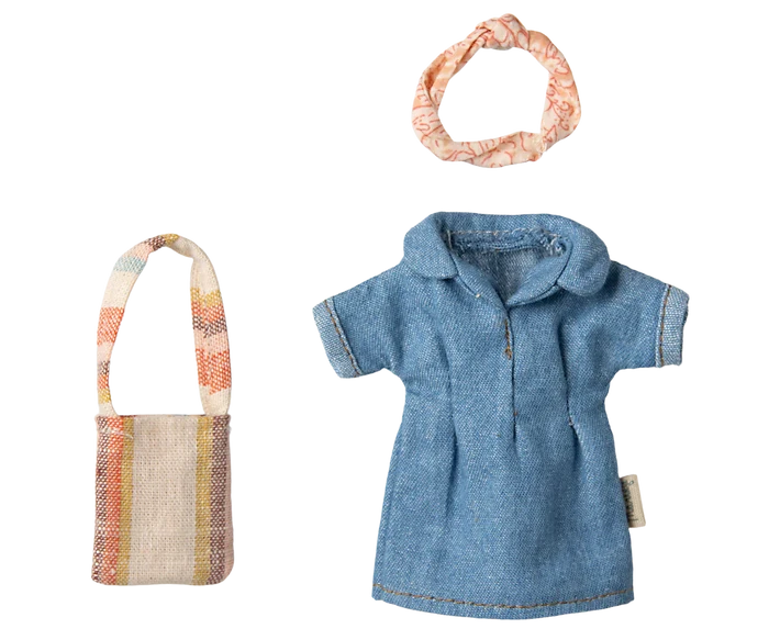 Denim Dress and Bag, Mum Mouse