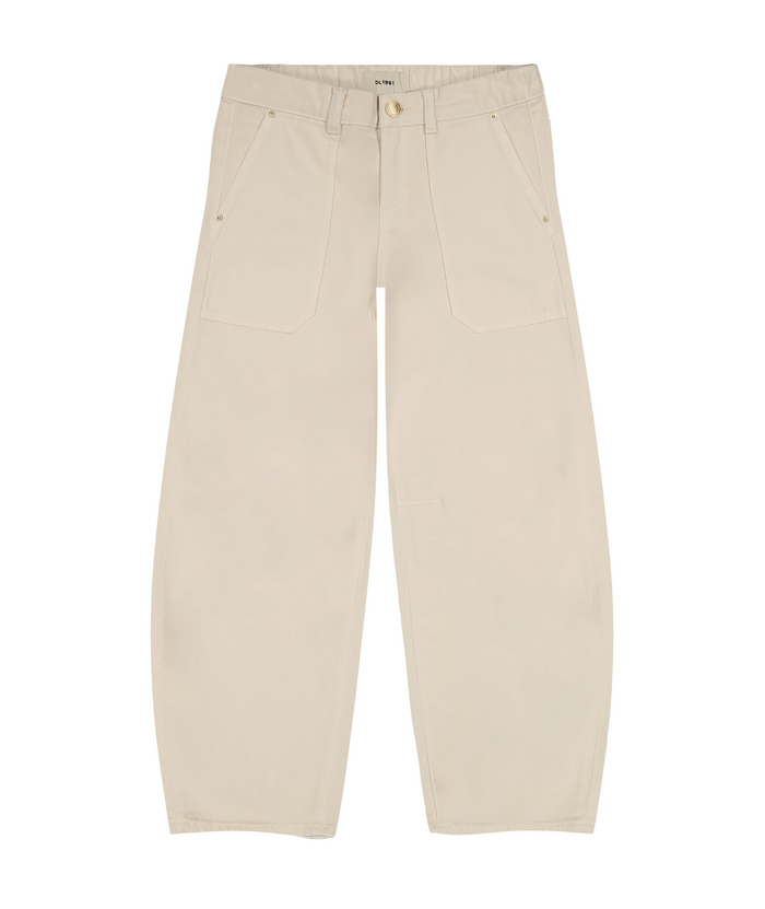 DL1961 Girls Lilia Flax Pull On Barrel Leg Jeans Distressed/seasonal girls DL1961