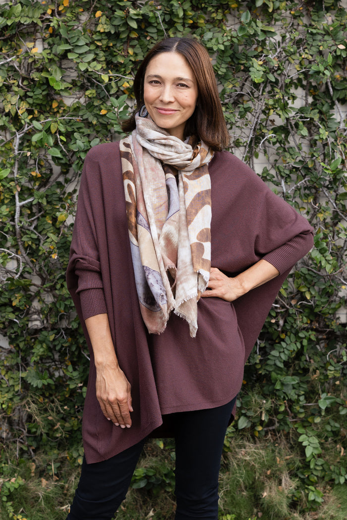 Duke Mocha Abstract Scarf