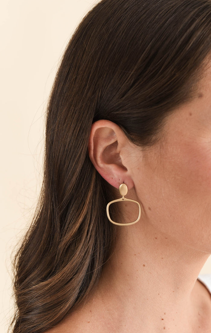 Eaton Gold Ring Drop Earrings