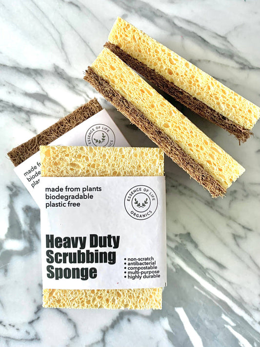 Essence of Life Organics 100% Plant-Based Heavy Duty Scrubbing Sponge