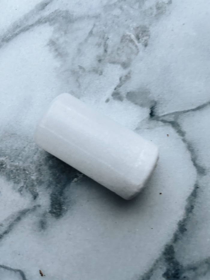 Essence of Life Organics Crystal Deodorant Stick, in zero waste cork packaging