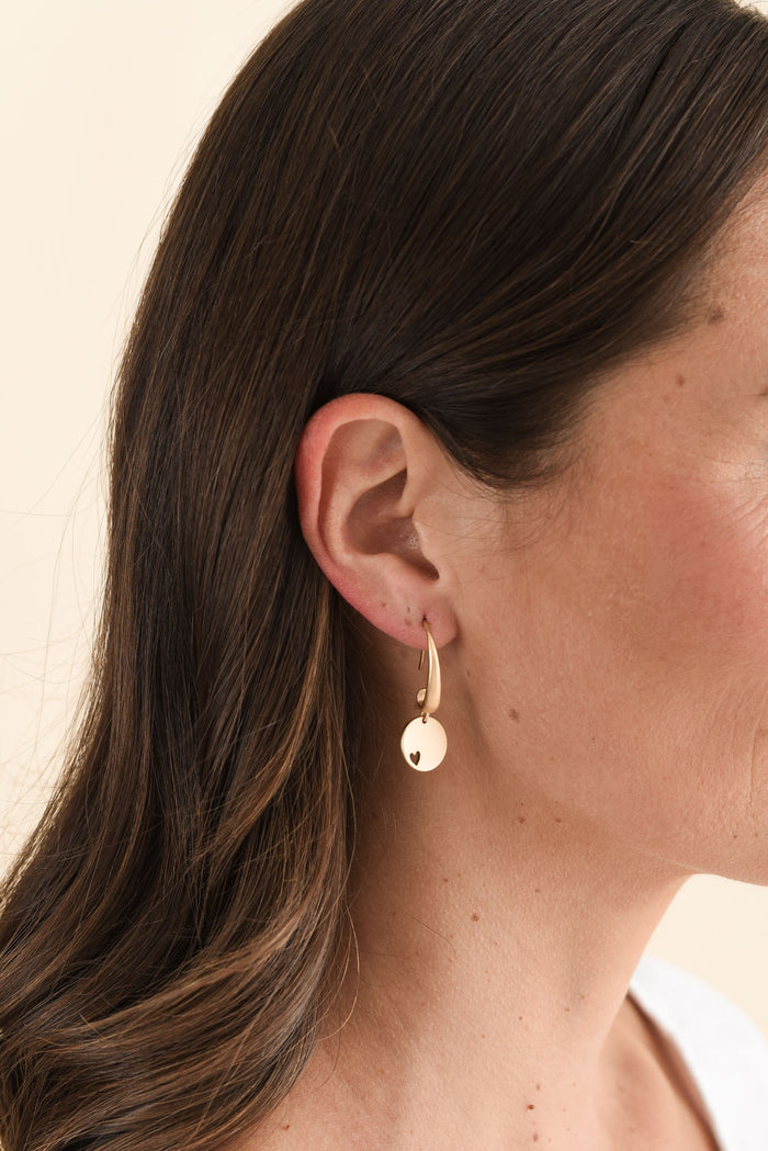 Euphoria Gold Disc Hoop Earrings