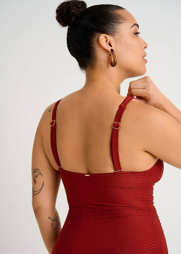 EVERYDAY SUNDAY Textured Full Cup One-Piece with Ring
