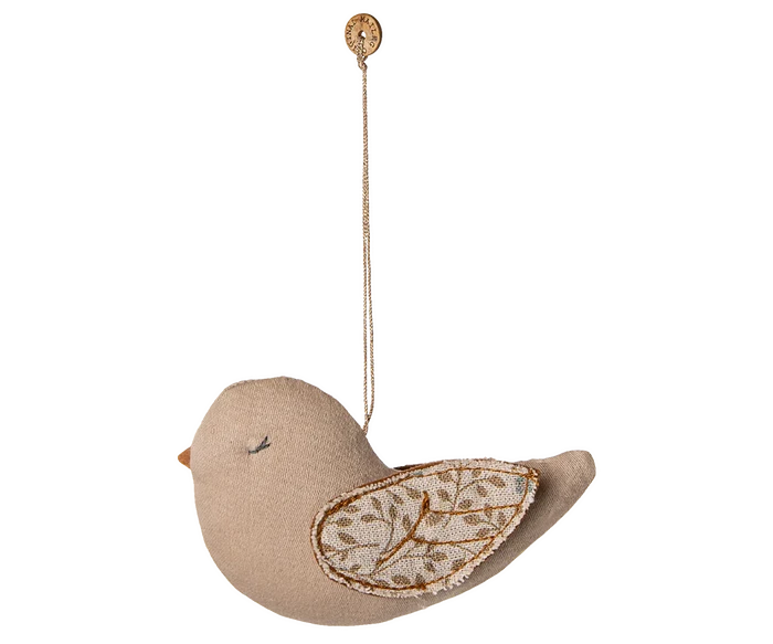 Fabric Ornament Bird - Branches - Blue