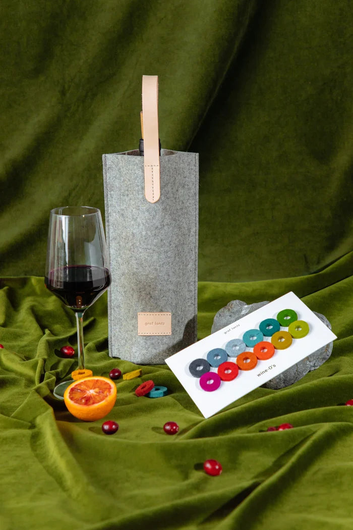 Felt Bottle Bag - Granite