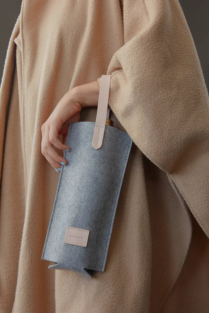 Felt Bottle Bag - Granite