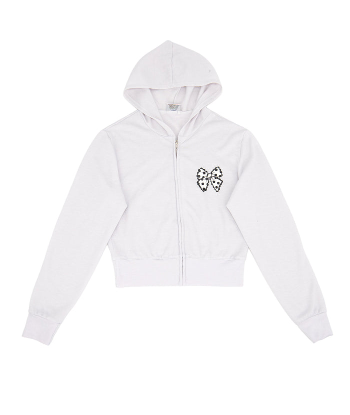 Firehouse Girls Polka Dot Bow Zip Hoodie Clay Distressed/seasonal girls Firehouse Clay Y/S (7/8)
